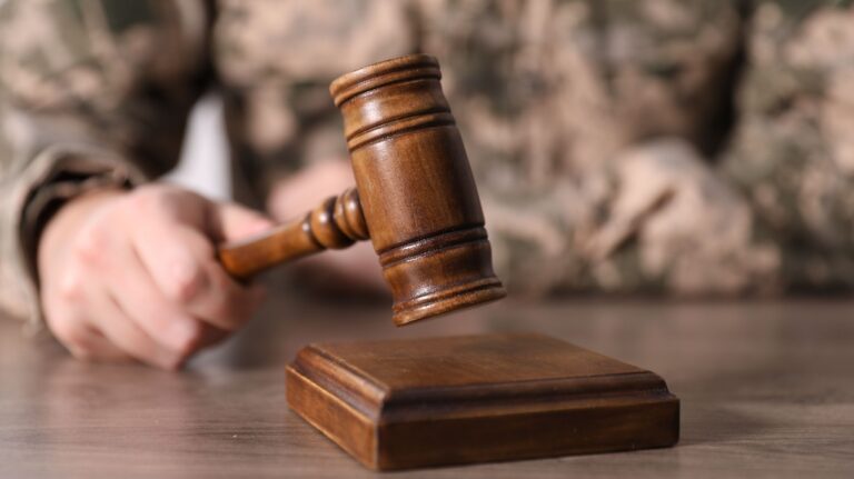 Veteran is holding judge's gavel