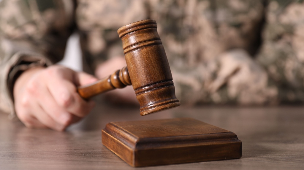 Veteran is holding judge's gavel