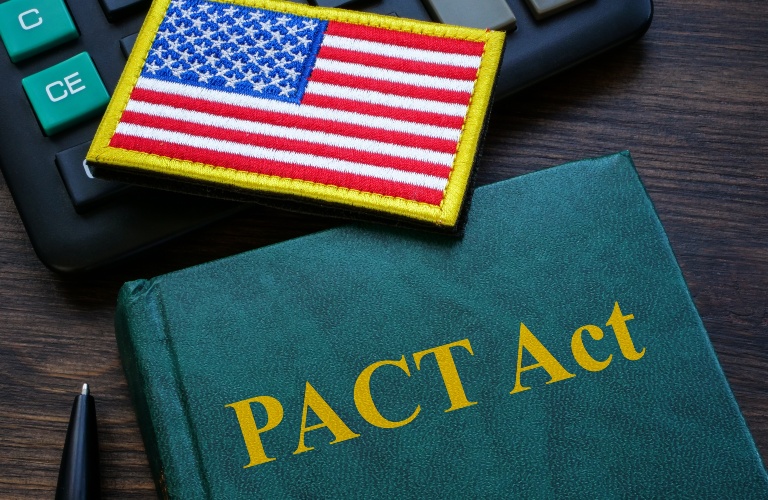 The Promise to Address Comprehensive Toxics PACT Act on the desk